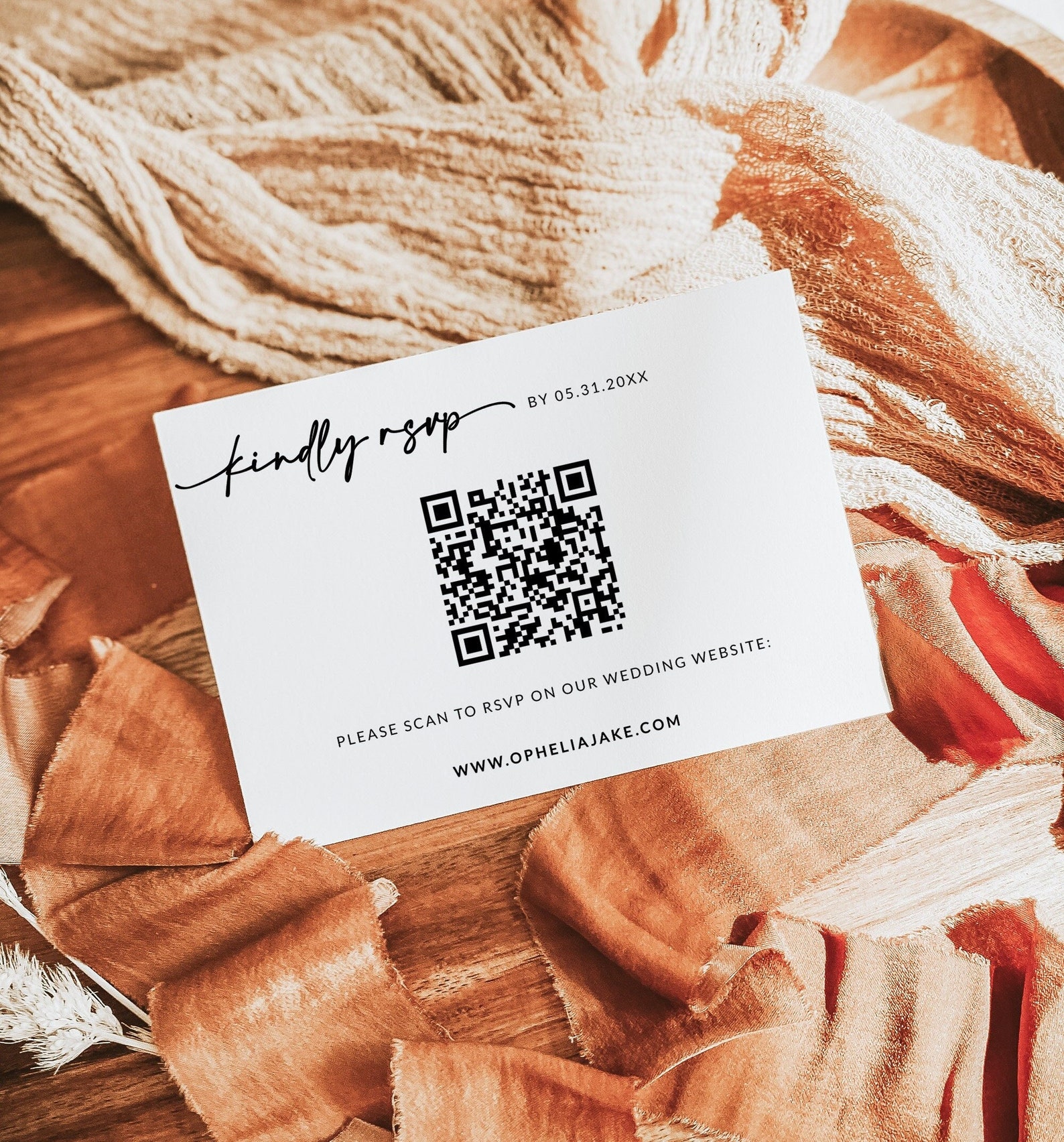 Minimalist RSVP QR Code Qr Card Qr Code Wedding Rsvp Qr Etsy UK