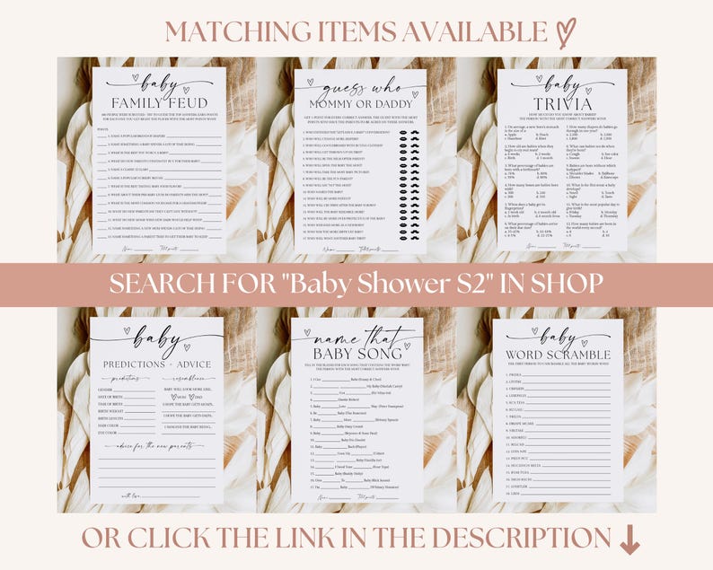 Name That Baby Song Game, Baby Shower Game Printable, Baby Shower Song ...