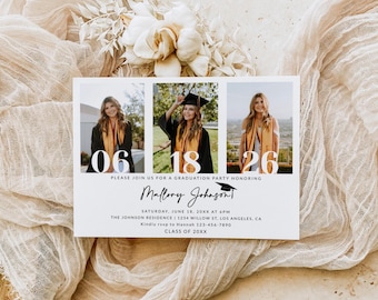 Graduation Announcement 2026 | Photo Graduation Invitation Template | High School Graduation Invite | College Graduation | Editable | A1