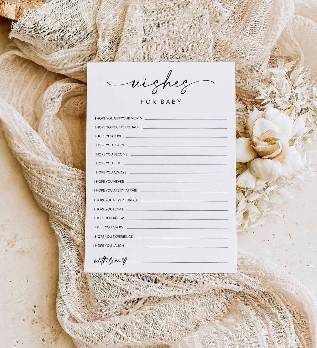 Wishes for Baby Template Wishes for Baby Printable Well Wishes Baby