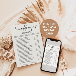 Wedding Shoe Game | Fun Couple Game | Couples Shoe Game | Bridal Shower Game | Couples Wedding Shower Game | Editable Template | A1 image 4