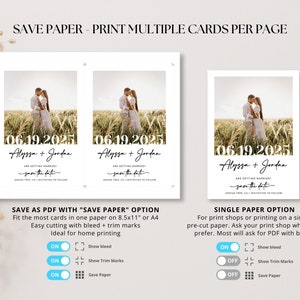 Save The Date Template with Photo Photo Save The Date Save The Date Card Save The Date Digital Download Editable Template A1 image 5