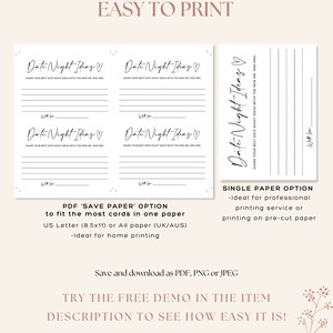 Date Night Advice Card | Advice for the Bride | Bridal Shower Games ...