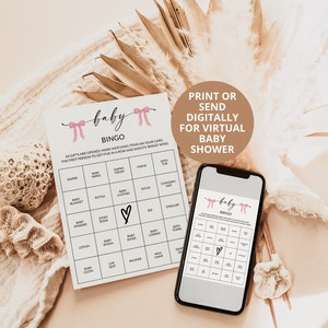 Baby Shower Bingo | 60 Prefilled Baby Bingo Cards | Baby Shower Game ...