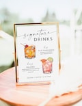 Signature Drinks Sign, Signature Drink Menu, Wedding Bar Sign, Wedding Drink Menu, Signature Cocktail Sign, Bar Menu, Editable Template, S2