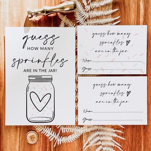 Baby Sprinkle Game | Guess How Many Sprinkles Are In The Jar Baby Shower Game Printable | Baby Shower Guessing Game | Baby Sprinkle Sign, A1