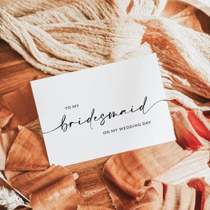 Thank You Bridesmaid Card Bridesmaid Folded Thank You Card Template Thank You Card for Wedding Editable Template A1 image 10