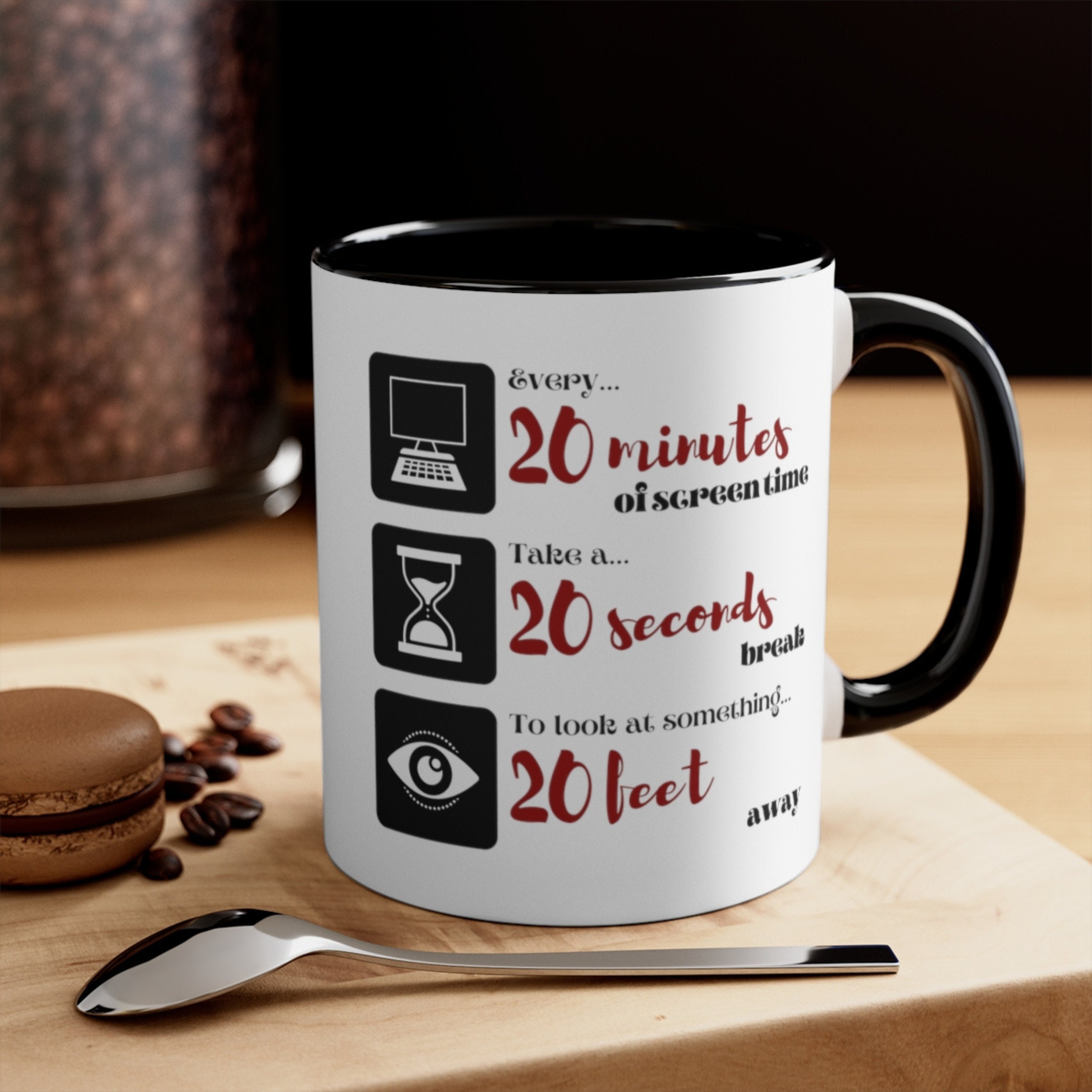 20-20-20 Rule Mug | Visual Hygiene Mug | Gift for Optometrist, Optician,  Ophthalmic Tech, Optometry Student, Ophthalmologist | Eye Clinic - Etsy