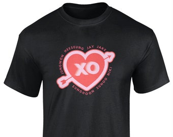 Enhypen XO Tshirt - Members Names