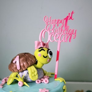 Personalised 'Happy 1st birthday' cake topper, 1st birthday gift, Acrylic cake topper, custom cake topper