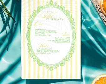 Amalfi Coast Bachelorette Invitation Template, Lemon & Lime Bridal Shower (Digital Download)