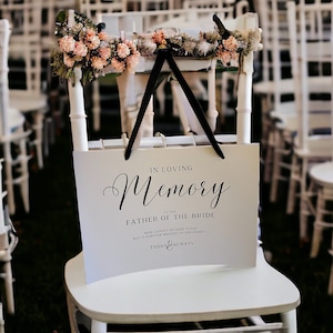 Reserved Seat tag, In loving memory tag, Wedding sign for those not with us any more, ceremony seat card