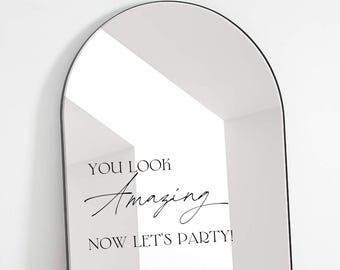 Wedding Mirror Vinyl Decal | DIY Reception Signage