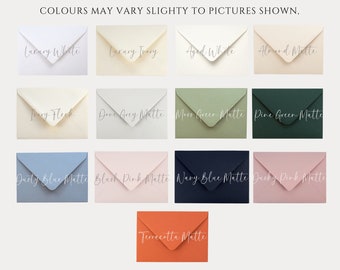 Enveloppes C5 de luxe disponibles en différentes couleurs