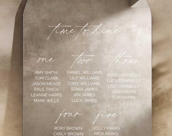 Custom Wedding Seating Chart Vinyl Decal, DIY Mirror Sign