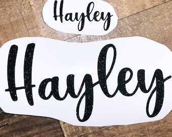 Personalised Vinyl Wedding Place Settings/Name Labels/Personalised hen gift tags/baby shower gift tags, Custom name tag Shimmer vinyl