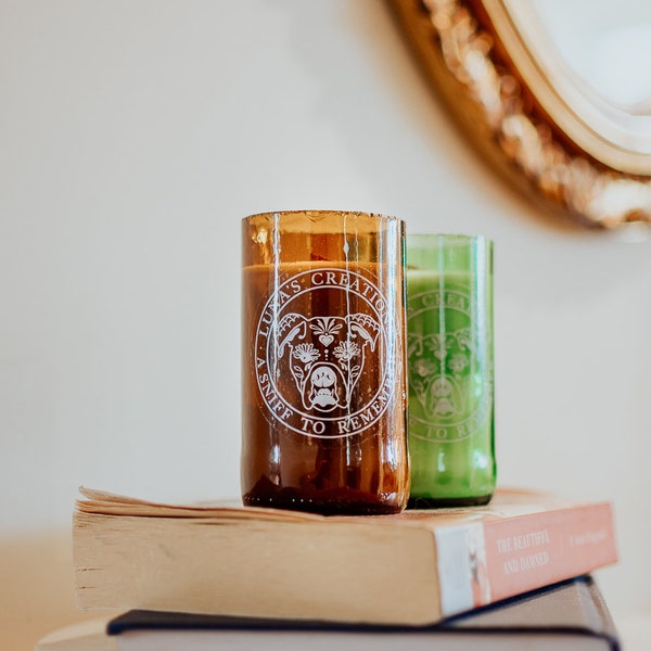 Recycle Glass Candle Etsy