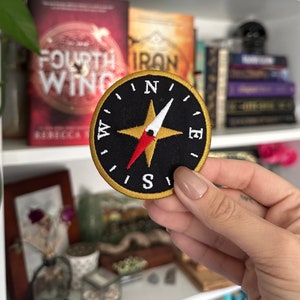 Compass Embroidered Fourth Wing Patch, Iron Flame Embroidered Patch, Riorson Patch, Empyrean Embroidered Patches, Book Cosplay Patch