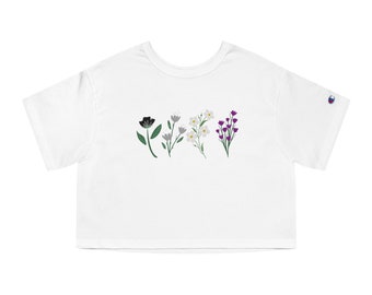Subtiles asexuelles Aces Pride Champion abgeschnittenes T-Shirt, asexuelle Flagge, asexuelles Shirt, asexuelles Pride Shirt, Ace Pride Shirt, LGBTGIA +