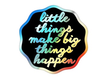 Mental Health Quote Holographic Sticker, Water Bottle Labels, Mental Health Stickers, Uplifting Stickers