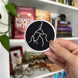 Lightning Wielder Patch, Fourth Wing Embroidered Patch, Iron Flame Embroidered Patch, Riders Quadrant Patch