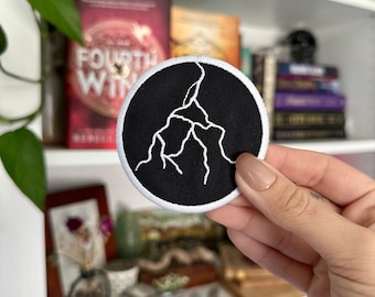 Lightning Wielder Patch, Fourth Wing Embroidered Patch, Iron Flame Embroidered Patch, Riders Quadrant Patch