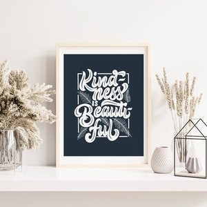 Calm blue inspirational quote wall art | Gallery Wall Print Set | Therapist Office Art | Mental Health Art | Printable Art