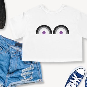 Funny Rainbow Asexual Pride Champion Cropped Tee, Asexual Flag, Asexual Shirt, Asexual Pride Shirt, Ace Pride Shirt, LGBTGIA+