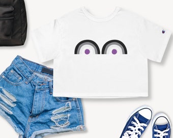 Lustiger Regenbogen Asexual Pride Champion abgeschnittenes T-Shirt, Asexual Flagge, Asexual Shirt, Asexual Pride Shirt, Ace Pride Shirt, LGBTGIA +
