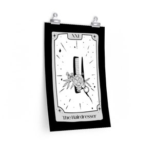 Der Friseur Tarot Karte Kunstdruck | Geschenk für Friseur | Abitur Geschenk | Neues Job Geschenk | Muttertagsgeschenk