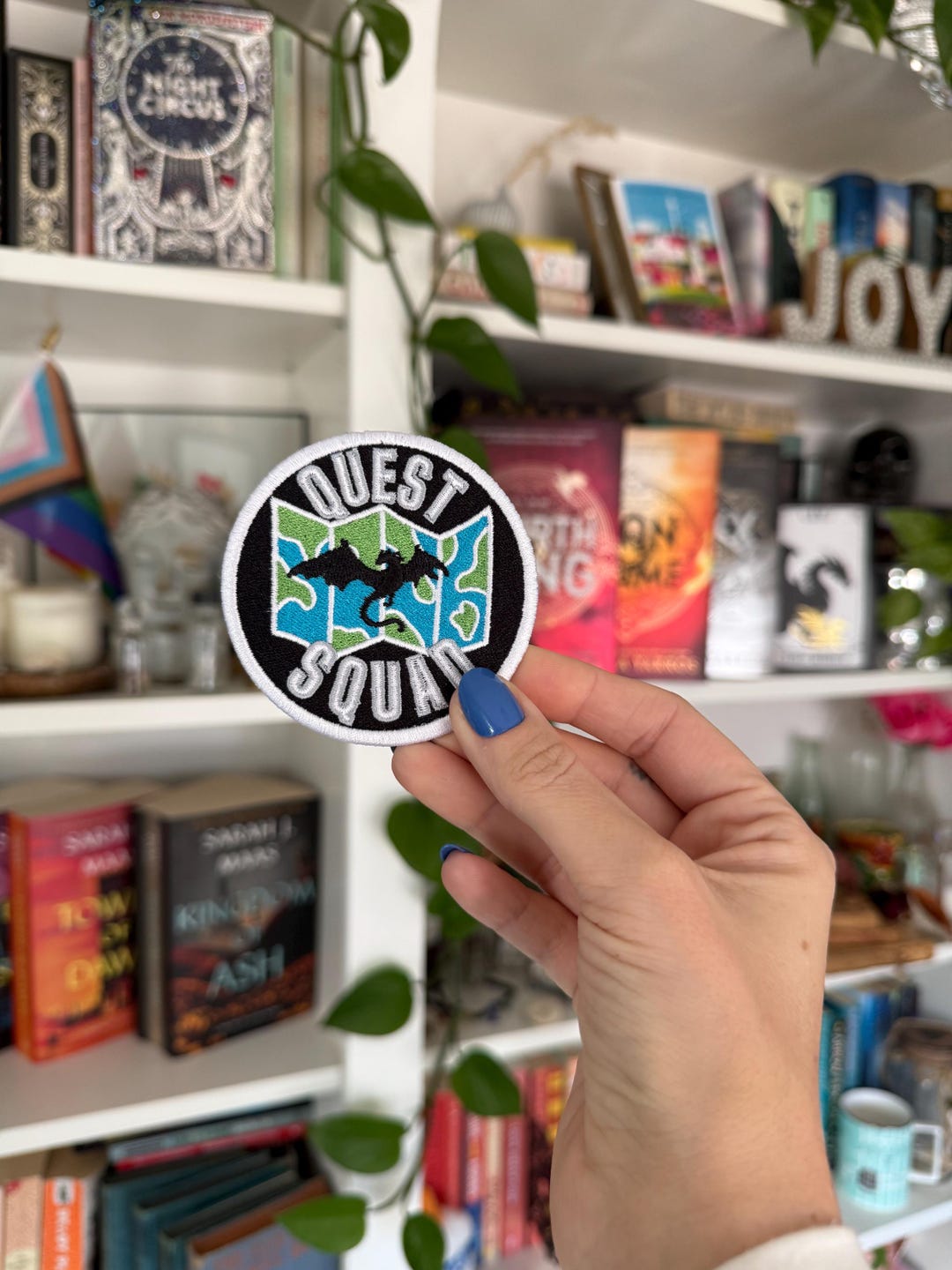 thumbnail image 2 of Gltter Quest Squad Patch Badge Reel, Book Nerd Badge Reel 2 of 10
