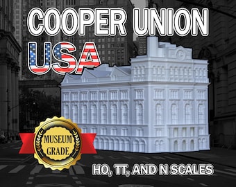 Cooper Union | New York City Scale Model Building Replica | HO TT N Scales | Architectural 3D Print | Museum Grade