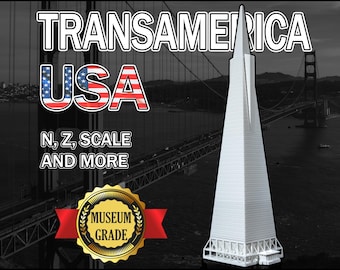 Transamerica Pyramid Scale Model | San Francisco Icon Replica | N Z Scales and more | Architectural 3D Print | Museum Grade Model