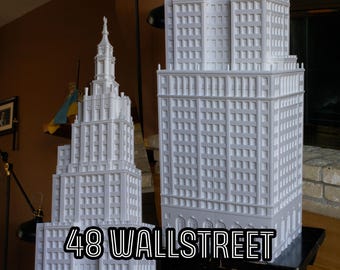 48 Wallstreet Building | NYC Skyscraper Replica | ho, tt, n, z Scales and more | Architectural 3D Print | Museum Grade