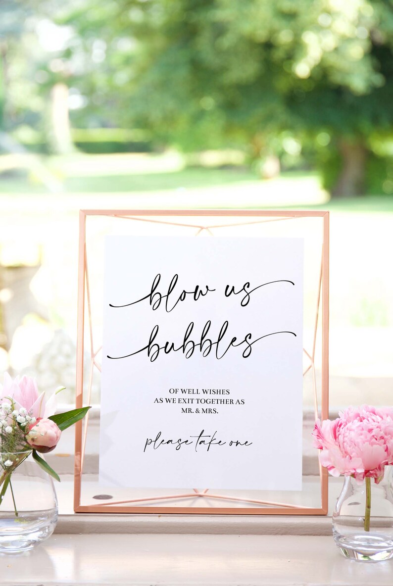 Bubbles Send off Sign Wedding Bubbles Sign Printable Bubble Etsy