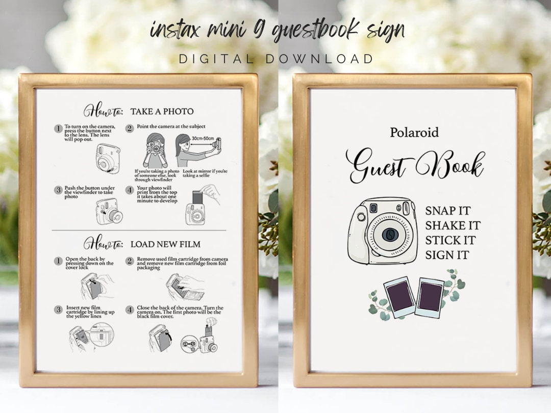 Instant Camera Instruction for Mini 9 Wedding Photo Guest picture