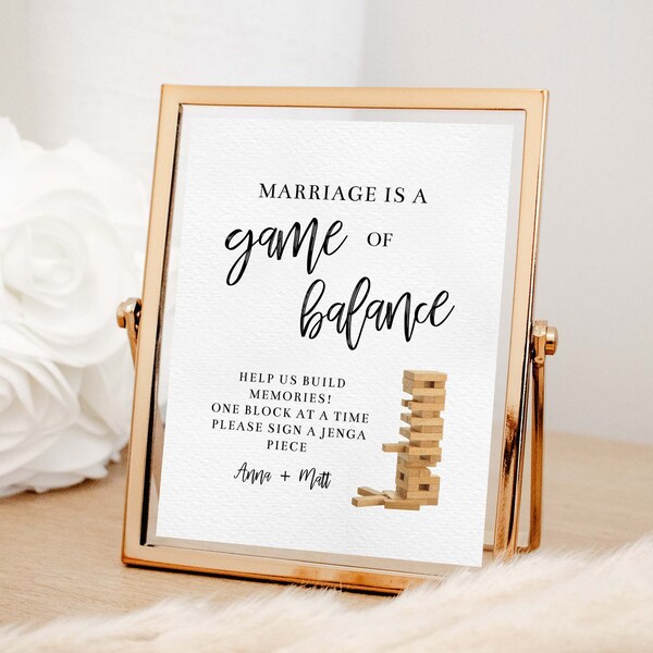 Jenga Guest Book Etsy