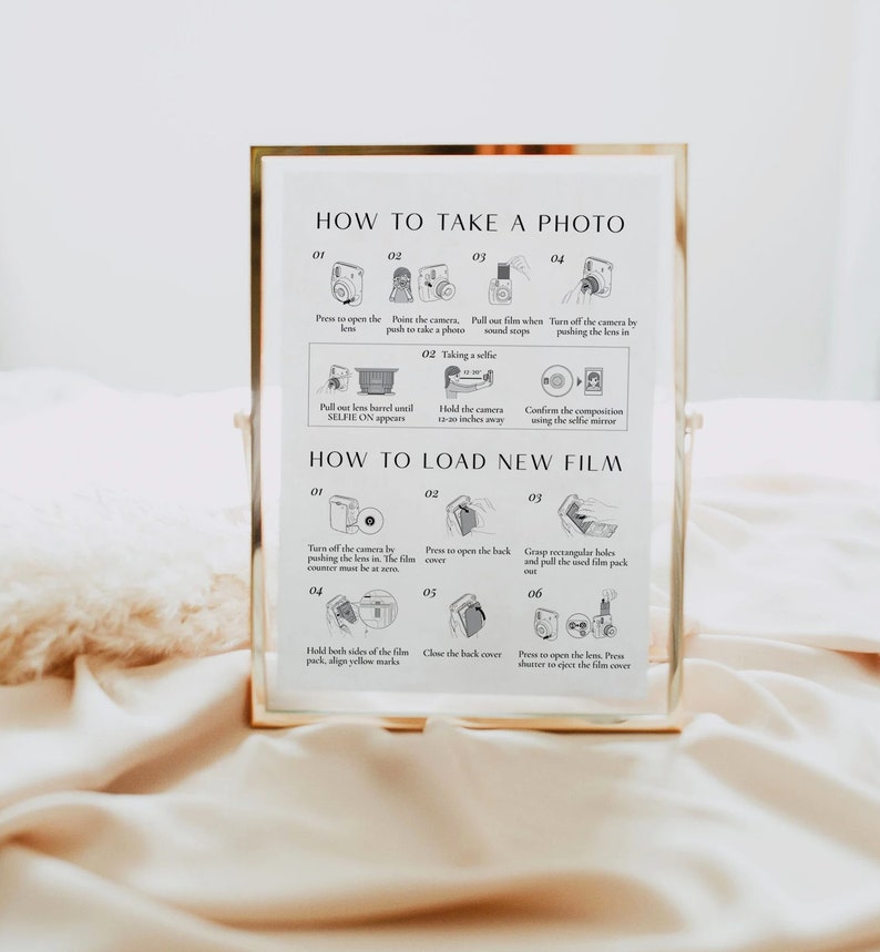 Editable Instax Mini 11 Camera Allinone Instructions Sign Etsy