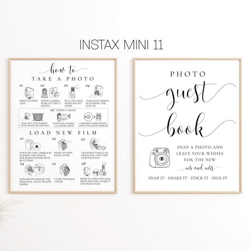 Instax Mini 9 Instructions Instax Guest Book Sign Instax Etsy