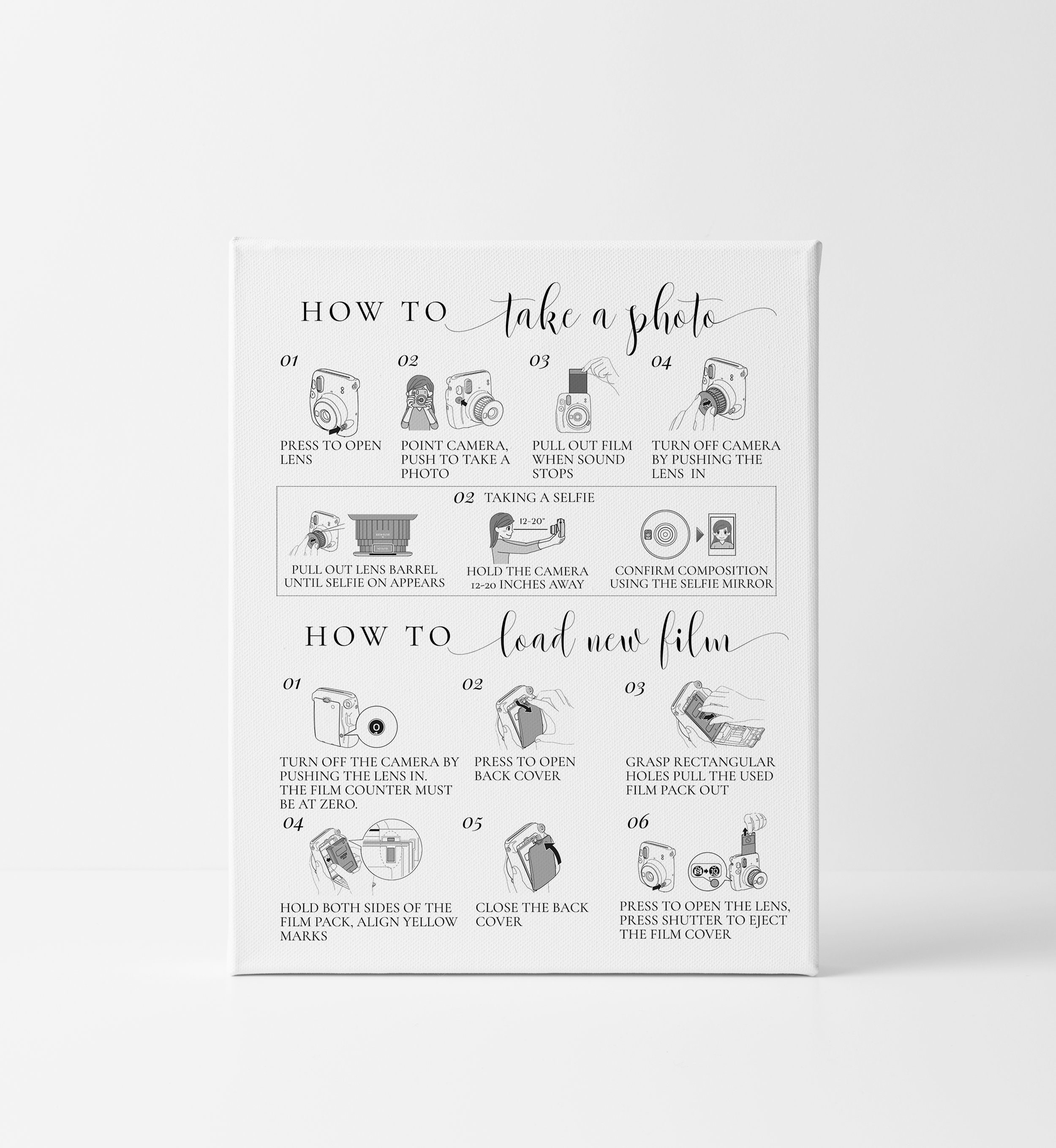 Instax Mini 11 Camera Allinone Instructions Sign Wedding Etsy