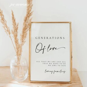 Generations of Love Sign Printable Generations of Love - Etsy