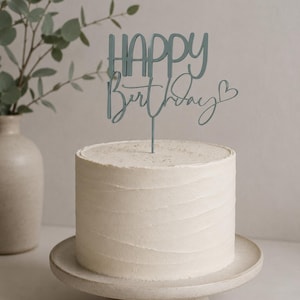 Caketopper - zum Geburtstag  • Happy Birthday • 3D Schriftzug als Tortenstecker