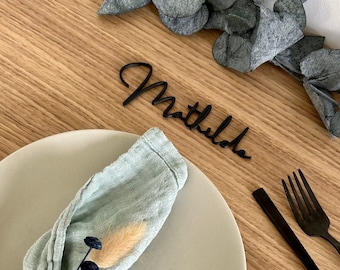 Platzkarten - Tischnamen 3D-Druck -  Tischschmuck Hochzeit - Namenskarten personalisiert - Name - Party - Gästenamen - Gästeliste