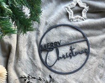 Merry Christmas - Merry Christmas - Happy Holidays lettering in an XXL ring