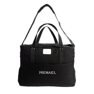 Personalized Canvas bag | Large Custom duffle | School Bag | Oversized Bag | Black Bag | White bag | Large | 22"| 55.9cm |1 - 2 DAY SHIPPING