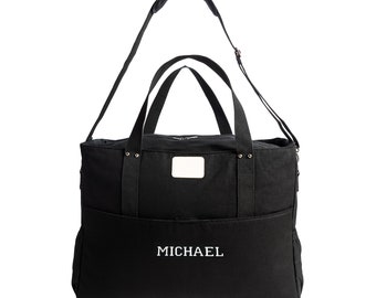 Personalized Canvas bag | Large Custom duffle | School Bag | Oversized Bag | Black Bag | White bag | Large | 22"| 55.9cm |1 - 2 DAY SHIPPING