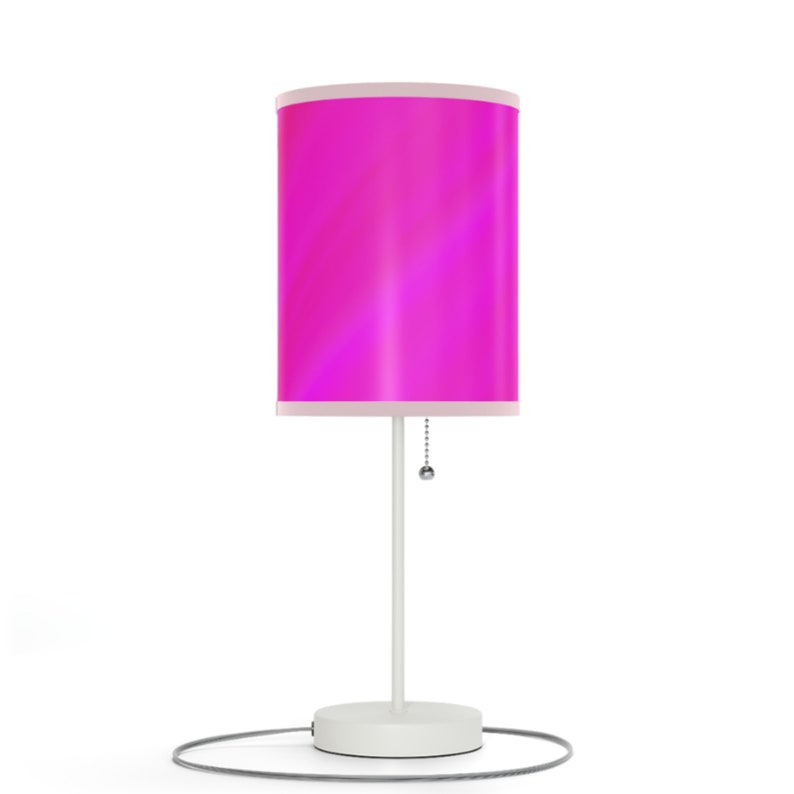 Modern Art Lamp Colored Paint Blend Colorful Pink Blend Table Lamp on a ...