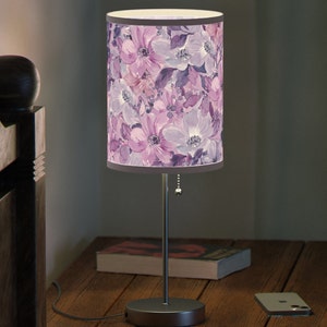 Watercolor Floral Pattern Table Lamp Desk Lamp