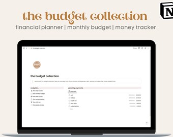 the budget collection | notion template | financial planner | debt tracker | savings tracker