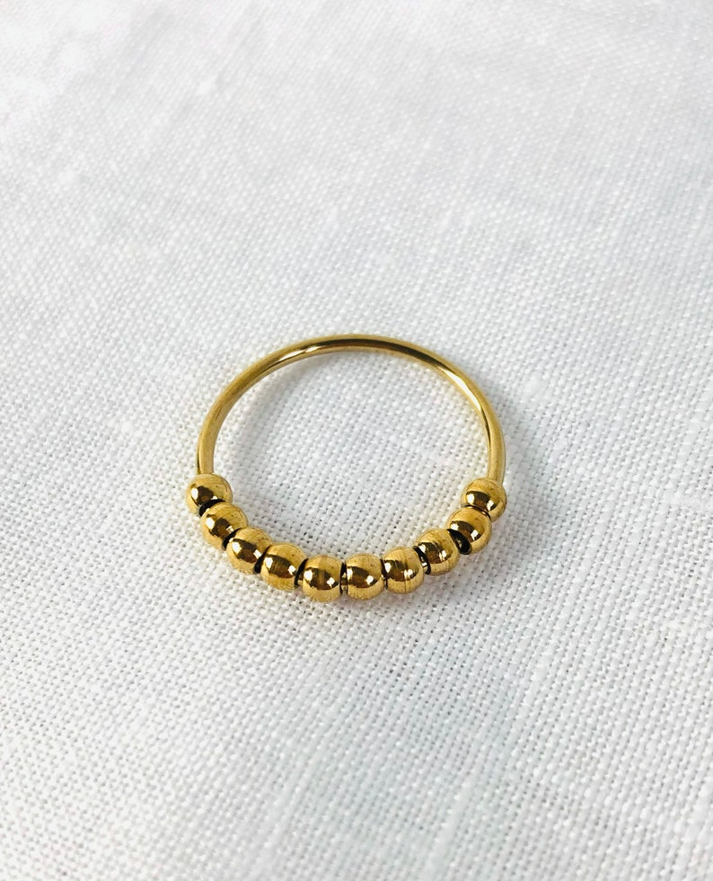 Anxiety Ring, Angst Ring, 925 Sterling Silber, verstellbarer Anti Stress Ring, Fidget Ring Bild 4